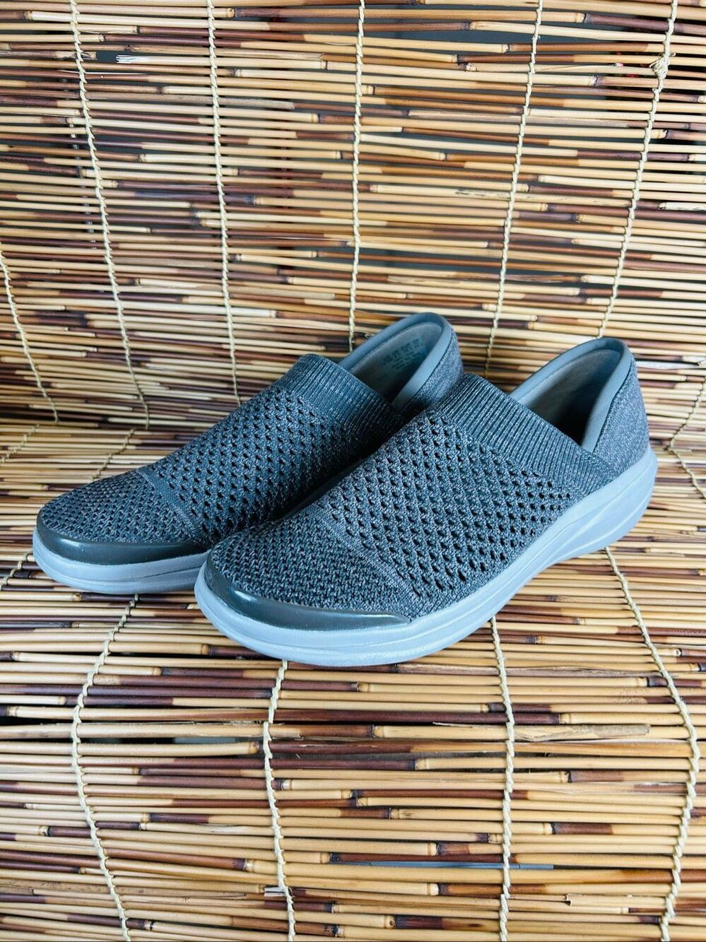 Bzees Charlie 8/5 Grey Slip On Shoes